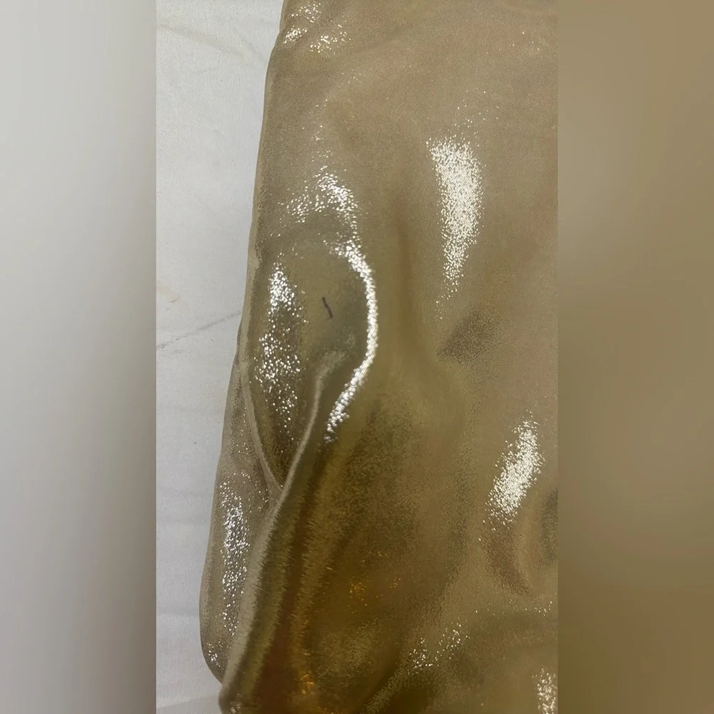 Coach Poppy Metallic Gold Champagne Leather‎ Large Tote Bag Purse #H1281-F20441